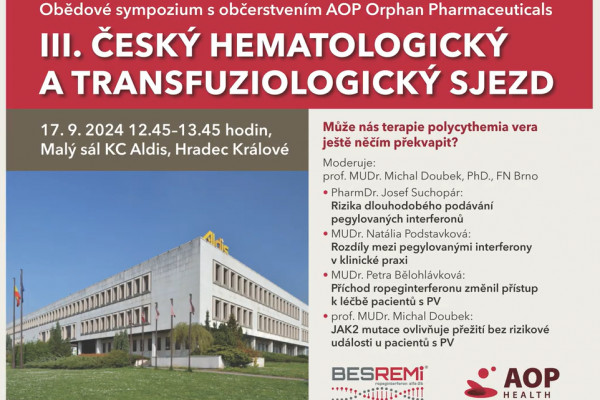 Záznam ze sympozia: Může nás terapie polycythemia vera ještě něčím překvapit?