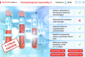 V. série krátkých edukačních kazuistik a další vhled do problematiky hemostázy a trombóz