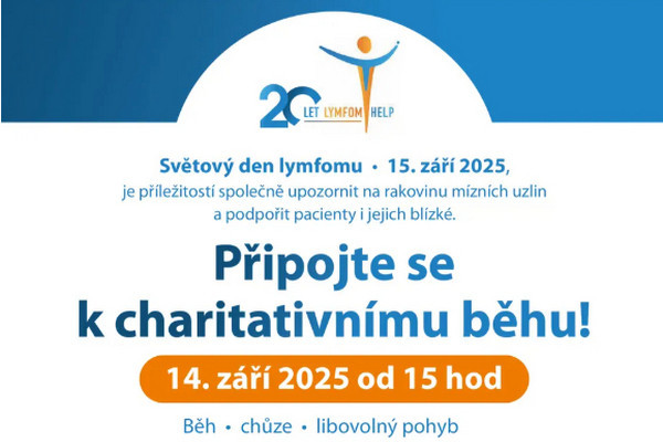 Charitativní běh pro LYMFOM HELP - 14. září 2025 od 15 hod