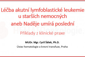 Léčba akutní lymfoblastické leukémie u starších nemocných v praxi aneb Naděje umírá poslední
