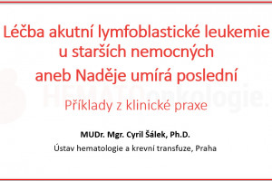 Léčba akutní lymfoblastické leukémie u starších nemocných v praxi aneb Naděje umírá poslední